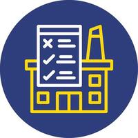 Industrie Standards Dual Linie Kreis Symbol vektor