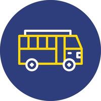 Bus Dual Linie Kreis Symbol vektor