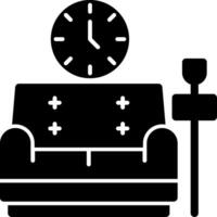 Lounge-Glyphe-Symbol vektor