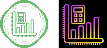 Taschenrechner mit Graph Vektor Symbol