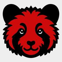 Illustration Vektor Grafik von rot Panda Kopf Muster. perfekt zum Zoo Unternehmen Logo.