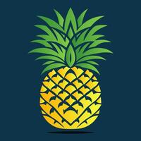 illustration vektor grafisk av estetiskt gul mönstrad ananas med färgad bakgrund. perfekt för frukt Lagra företag logotyp.