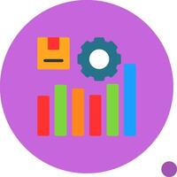 Produktion Diagramm eben Schatten Symbol vektor