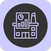 Industrie Wachstum Diagramm linear runden Symbol vektor