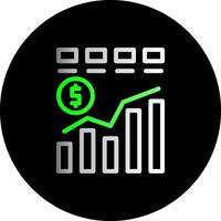 finanziell Diagramm Dual Gradient Kreis Symbol vektor