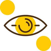 Auge Gelb lieanr Kreis Symbol vektor