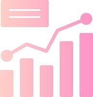 Bar Graph solide multi Gradient Symbol vektor