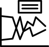 Liniendiagramm Liniensymbol vektor