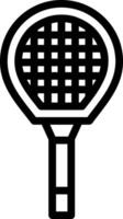 Badminton Schläger Linie Symbol vektor