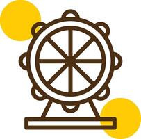 Ferris Rad Gelb lieanr Kreis Symbol vektor
