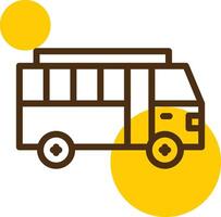Bus Gelb lieanr Kreis Symbol vektor