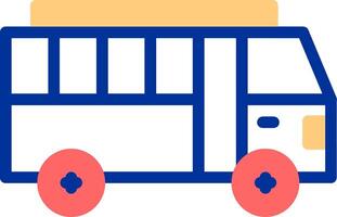 Bus Farbe gefüllt Symbol vektor