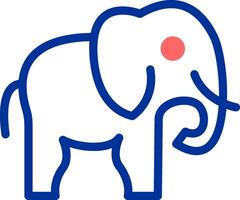 Elefant Farbe gefüllt Symbol vektor