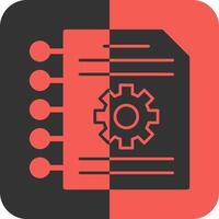 Ressource Planung rot invers Symbol vektor