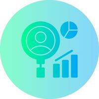 Rekrutierung Analytik Gradient Kreis Symbol vektor