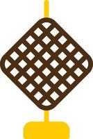 Chinesisch Knoten Gelb lieanr Kreis Symbol vektor