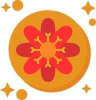 Lotus Blume beschattet Farbe Symbol vektor