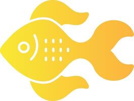 guldfisk fast mång lutning ikon vektor