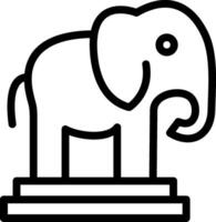 verheißungsvoll Elefant Linie Symbol vektor