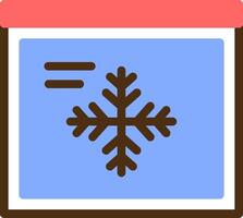 Schneeflocke Farbe gefüllt Symbol vektor