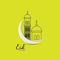 eid ul-fitr, eid ul-adha. religiös Ferien sind gefeiert durch Muslime weltweit. kreativ Konzept vektor