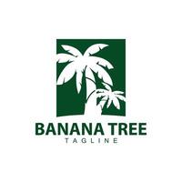 Banane Baum Logo, Obst Baum Pflanze Vektor, Silhouette Design, Vorlage Illustration vektor