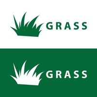 Bauernhof Illustration Grün Gras Logo Design einfach natürlich Gras Vektor Vorlage