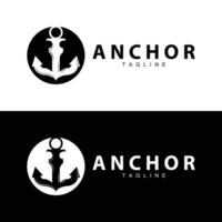 Meer Schiff Vektor Symbol Symbol Illustration einfach Meer Anker Logo Design