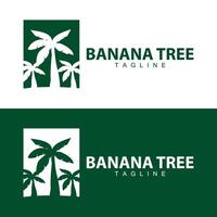 Banane Baum Logo, Obst Baum Pflanze Vektor, Silhouette Design, Vorlage Illustration vektor