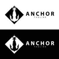 Meer Schiff Vektor Symbol Symbol Illustration einfach Meer Anker Logo Design