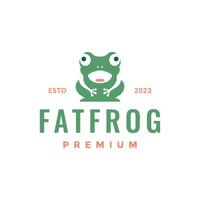 Grün Frosch Amphibie Maskottchen Hipster bunt Karikatur einfach Logo Design Vektor Symbol Illustration