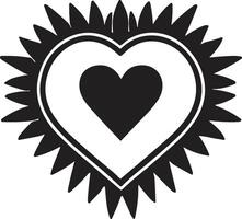 Jahrgang Herz Logo im modern minimal Stil vektor