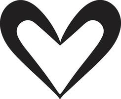 årgång hjärta logotyp i modern minimal stil vektor