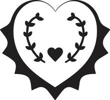 Jahrgang Herz Logo im modern minimal Stil vektor