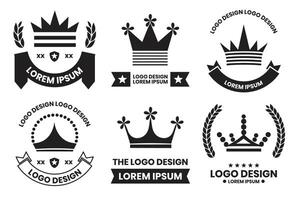 krona logotyp i modern minimal stil vektor