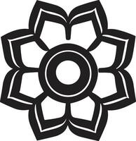 Blatt und Blume Logo zum Yoga im modern minimal Stil vektor