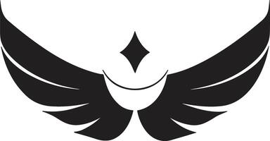 vingar logotyp i modern minimal stil vektor