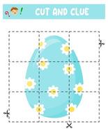 skära och lim. påsk ägg. pedagogisk spel för barn vektor