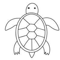 Hand gezeichnet Gekritzel Schildkröte Symbol. Gliederung Familie Clip Art. Hand gezeichnet Vektor Kunst.
