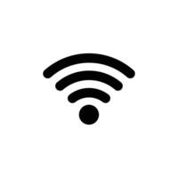 svart wiFi signal ikon vektor, trådlös internet tecken isolerat på vit bakgrund, platt stil, vektor illustration