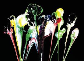 abstrakt Kunst Blume Hintergrund Design durch Hand Aquarell Gemälde auf Papier. vektor