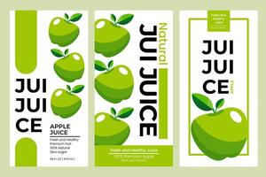 Apfel Saft Etikette Design. geeignet zum Getränk, Flasche, Verpackung, Aufkleber, und Produkt Verpackung vektor