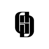 första monogram brev dg gd logotyp design vektor