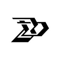 första monogram brev bd logotyp design vektor