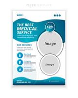 medizinisch Gesundheitswesen Mehrzweck Flyer und Klinik Design oder Broschüre Startseite Vorlage vektor