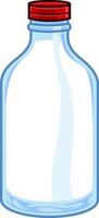 Karikatur frisch Milch im Flasche. Vektor Hand gezeichnet Illustration isoliert auf transparent Hintergrund