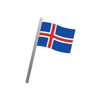 island flagga ikon vektor