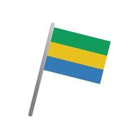 gabon flagga ikon vektor