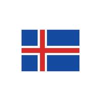 Island Flagge Symbol Vektor