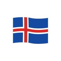 island flagga ikon vektor